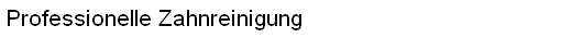Professionelle Zahnreinigung